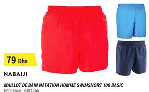 Short De Bain Natation Homme - Swimshort 100 Basic NABAIJI